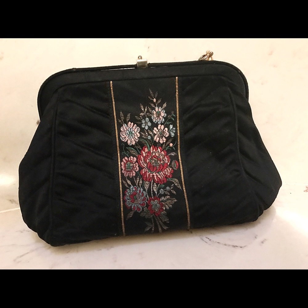 1950s Unique Vintage Embroidered Pinup Clutch Bag - Picture 2 of 8